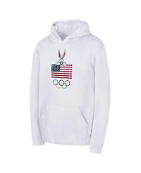 Outerstuff Big Boys and Girls Marvin the Martian White Team Usa Looney Tunes Pullover Hoodie