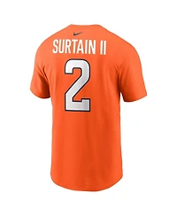 Nike Men's Patrick Surtain Ii Orange Denver Broncos Name Number T-Shirt