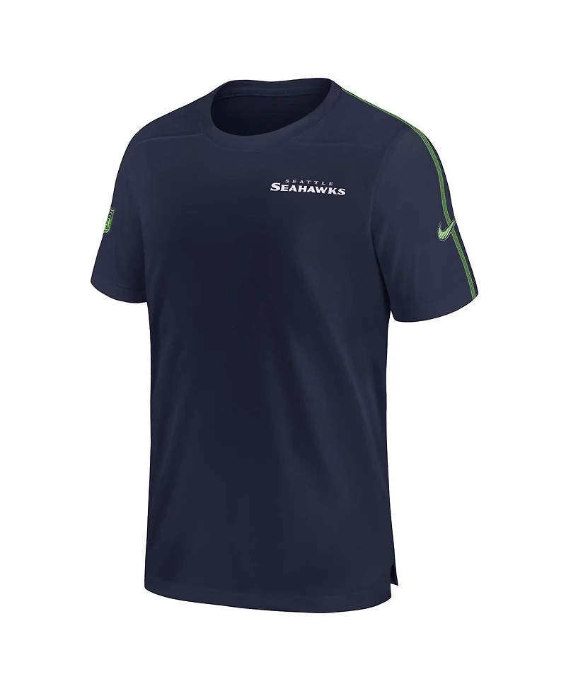 Nike Men's College Navy Seattle Seahawks 2024 Sideline Coach Uv Performance T-Shirt