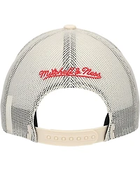 Mitchell & Ness Men's Cream Atlanta Hawks Trucker Adjustable Hat