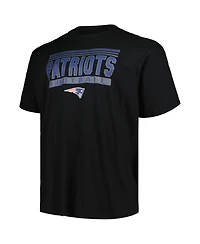 Fanatics Men's Black New England Patriots Big Tall Pop T-Shirt