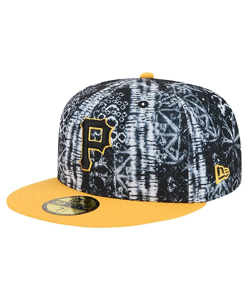 New Era Men's Black Pittsburgh Pirates Sands 59FIFTY Fitted Hat