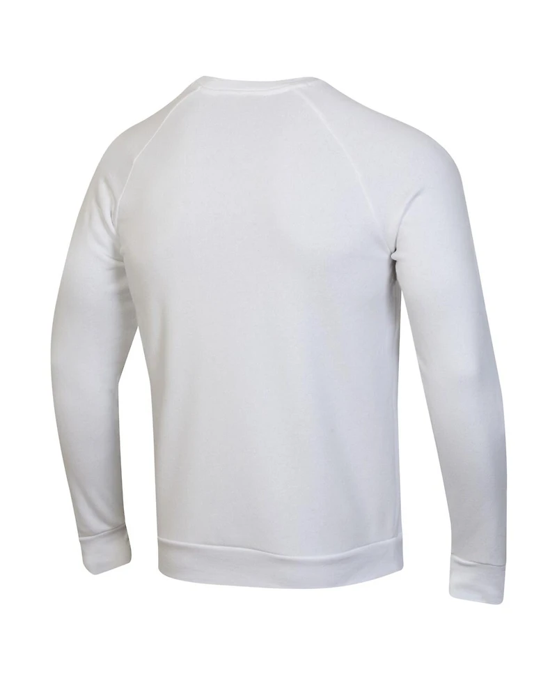 Under Armour Men's White Notre Dame Fighting Irish Rival Gold Rush Raglan Pullover Sweatshirt