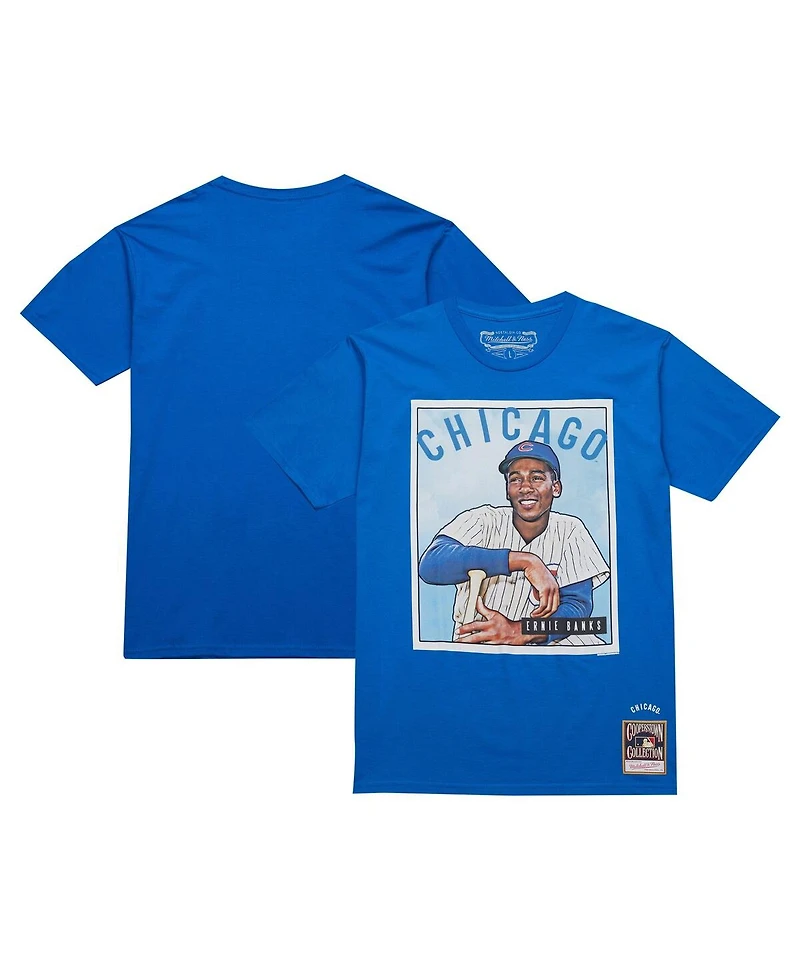Mitchell & Ness Men's Ernie Banks Royal Chicago Cubs Cooperstown Collection Collectors Connection T-Shirt
