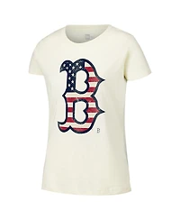 New Era Women's Cream Boston Red Sox Vintage-like T-Shirt