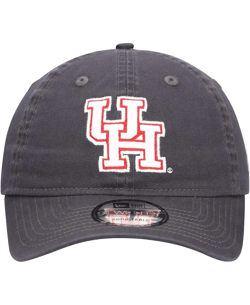 New Era Men's Graphite Houston Cougars Team 9TWENTY Adjustable Hat