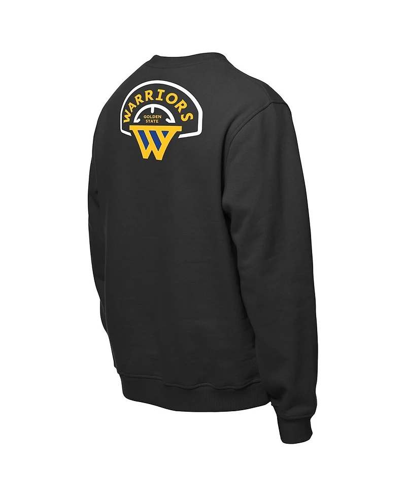 New Era Men's Black Golden State Warriors "W" Statement Pullover Sweatshirt