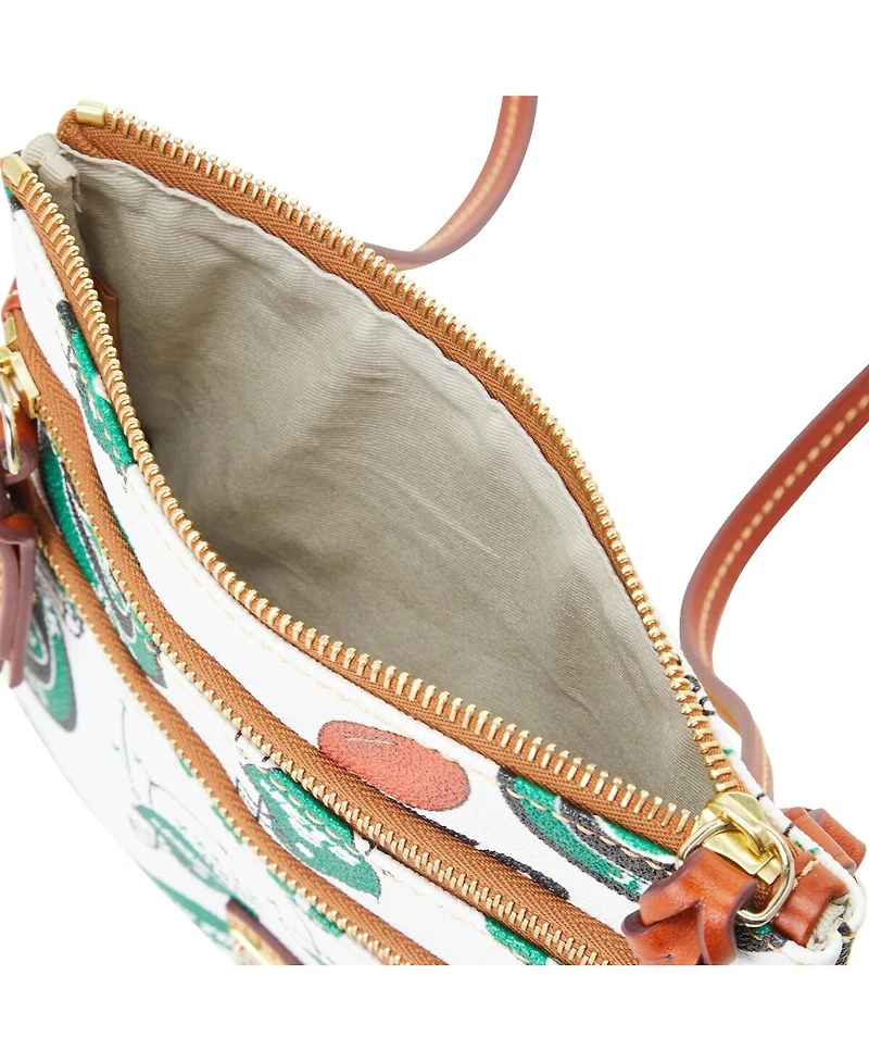 Dooney & Bourke Women's New York Jets Triple-Zip Crossbody Bag