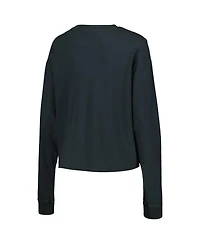 Daydreamer Women's Black Prince Purple Rain Cropped Long Sleeve T-Shirt