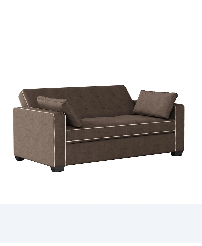Serta 66.5" W Polyester Augustus Full Convertible Sofa