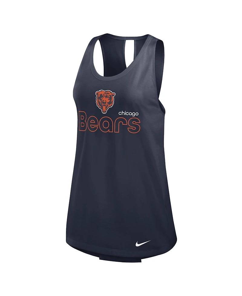 Nike Women's Navy Chicago Bears Performance Tank Top
