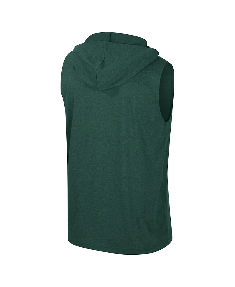 Colosseum Men's Green Michigan State Spartans Varsity Sleeveless Hoodie Tank Top