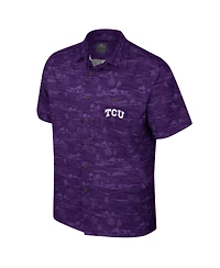 Colosseum Men's Purple Tcu Horned Frogs Ozark Button-Up Shirt