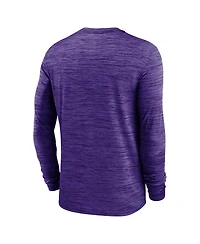 Nike Men's Purple Lsu Tigers 2024 Sideline Velocity Performance Long Sleeve T-Shirt