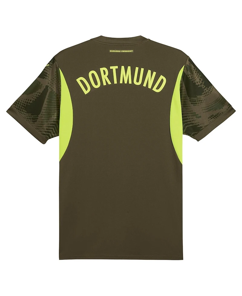 Puma Men's Olive Borussia Dortmund 2024/25 Replica Short Sleeve Goalkeeper Jersey