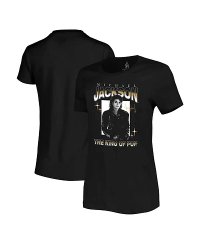 Ripple Junction Women's Black Michael Jackson the King of Pop T-Shirt