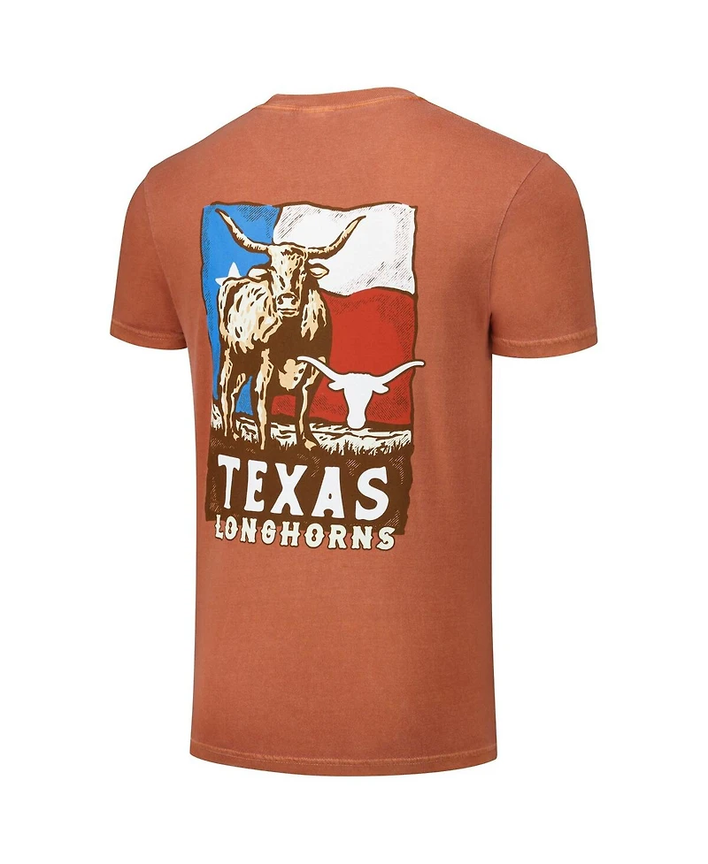 Image One Texas Orange Men's and Women's Longhorns Hyper Local Longhorn Flag T-Shirt