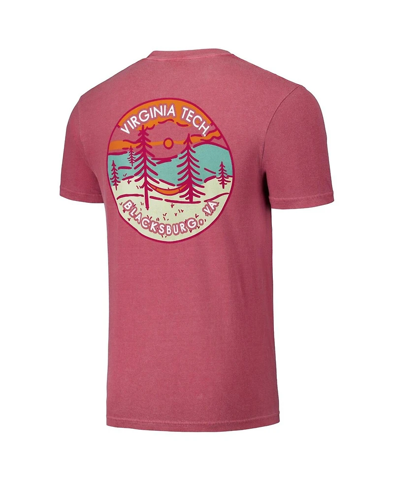Image One Men's and Women's Maroon Virginia Tech Hokies Scenic Comfort Colors T-Shirt