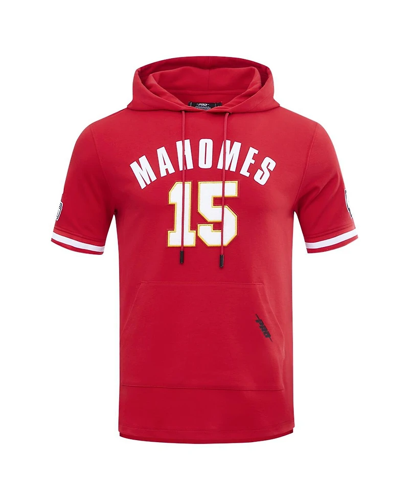 Pro Standard Men's Patrick Mahomes Red Kansas City Chiefs Player Name Number Hoodie T-Shirt