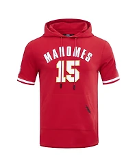 Pro Standard Men's Patrick Mahomes Red Kansas City Chiefs Player Name Number Hoodie T-Shirt