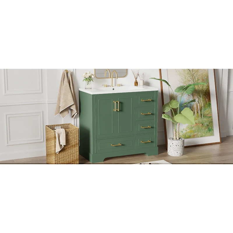 Streamdale 36" Traditional Bathroom Vanity with Resin Sink