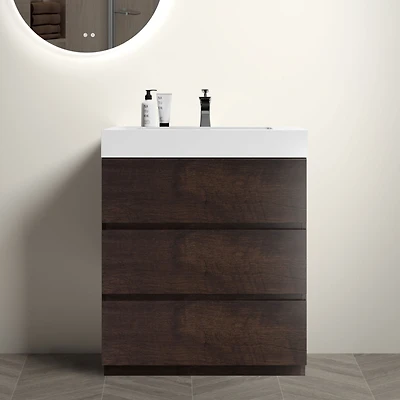 30" Rosewood Vanity: Storage & Style