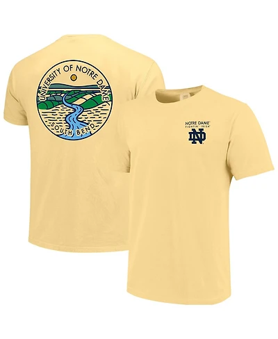 Image One Men's and Women's Gold Notre Dame Fighting Irish Scenic Comfort Colors T-Shirt