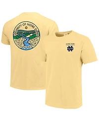 Image One Men's and Women's Gold Notre Dame Fighting Irish Scenic Comfort Colors T-Shirt