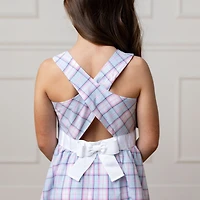 Hope & Henry Toddler Girls Sleeveless Special Occasion Party Dress with Cross Back Detail