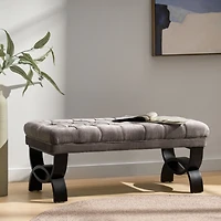 Streamdale Ottoman With Diamond Stitch And Modern Legs