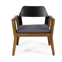 Streamdale Acacia Wood Club Chairs With Cushions (Set Of 2)