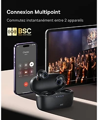 Baseus MA10 Wireless Earbuds Active Noise Cancelling Earbuds 140H Playtime Bluetooth Headphones