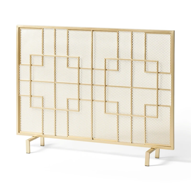 Streamdale Dorothy Modern Single Panel Iron Fireplace Screen