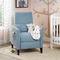 Streamdale Contemporary Push-Back Recliner With Studded Accents