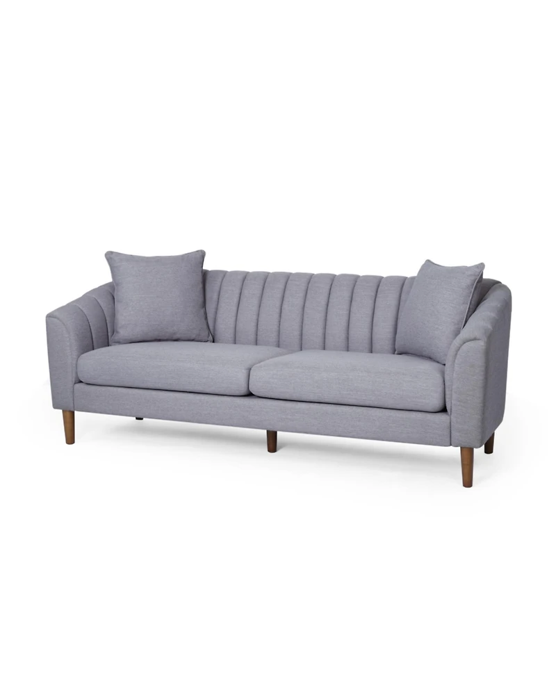 Streamdale Furniture Contemporary 3-Seater Sofa With Deep Stitching And Accent Pillows