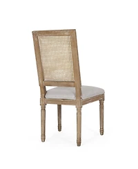 Streamdale Furniture French Country Cane Back Dining Chair With Upholstered Seat
