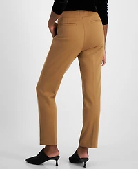 Ak Anne Klein Petite Mid-Rise Pull-On Straight-Leg Pants
