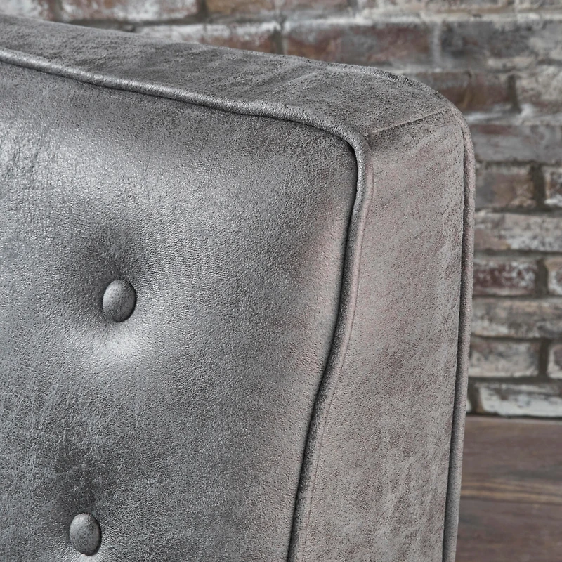 Streamdale Mid-Century Modern Button-Tufted Recliner With Beech Wood Legs