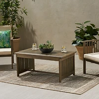 Streamdale Acacia Wood Coffee Table Outdoor Marvel For Decks And Patios