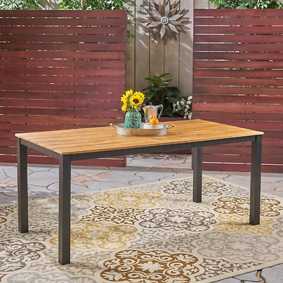 Streamdale Lisa 70" Acacia Wood Slatted Outdoor Dining Table