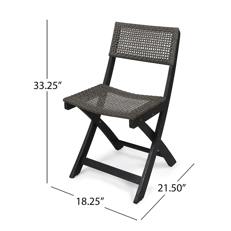 Streamdale Foldable Wicker Bistro Chairs Natural Elegance, Lasting Comfort