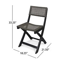 Streamdale Foldable Wicker Bistro Chairs Natural Elegance, Lasting Comfort
