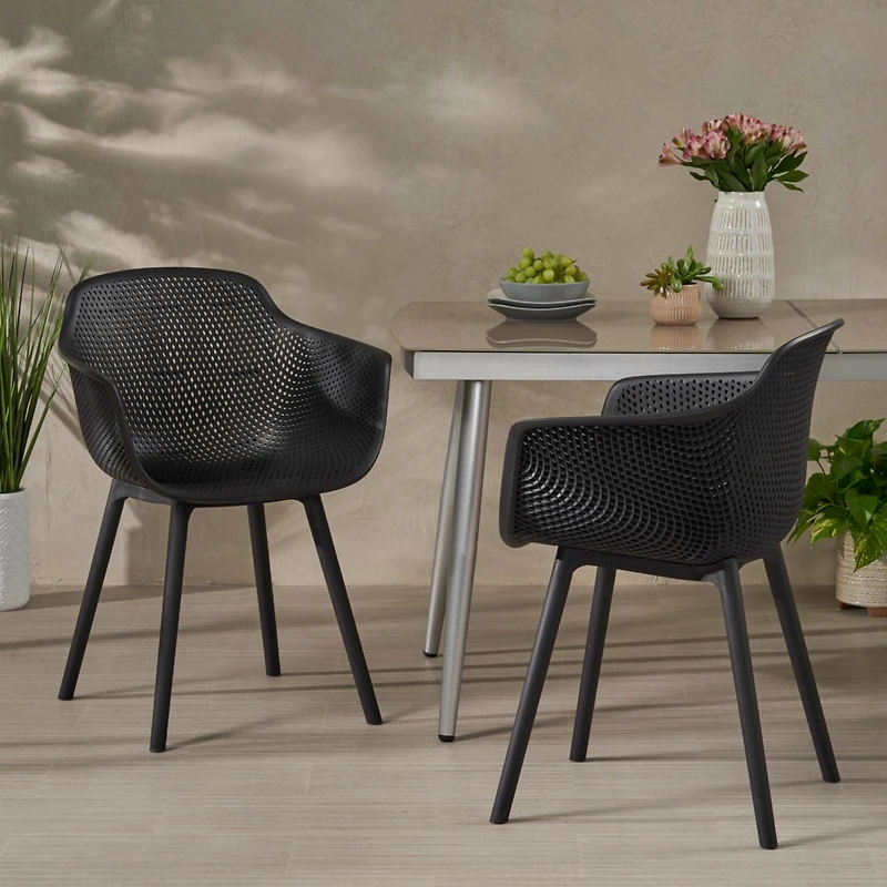 Streamdale Furniture Outdoor Dining Chair Set - Weather Resistant & Stylish