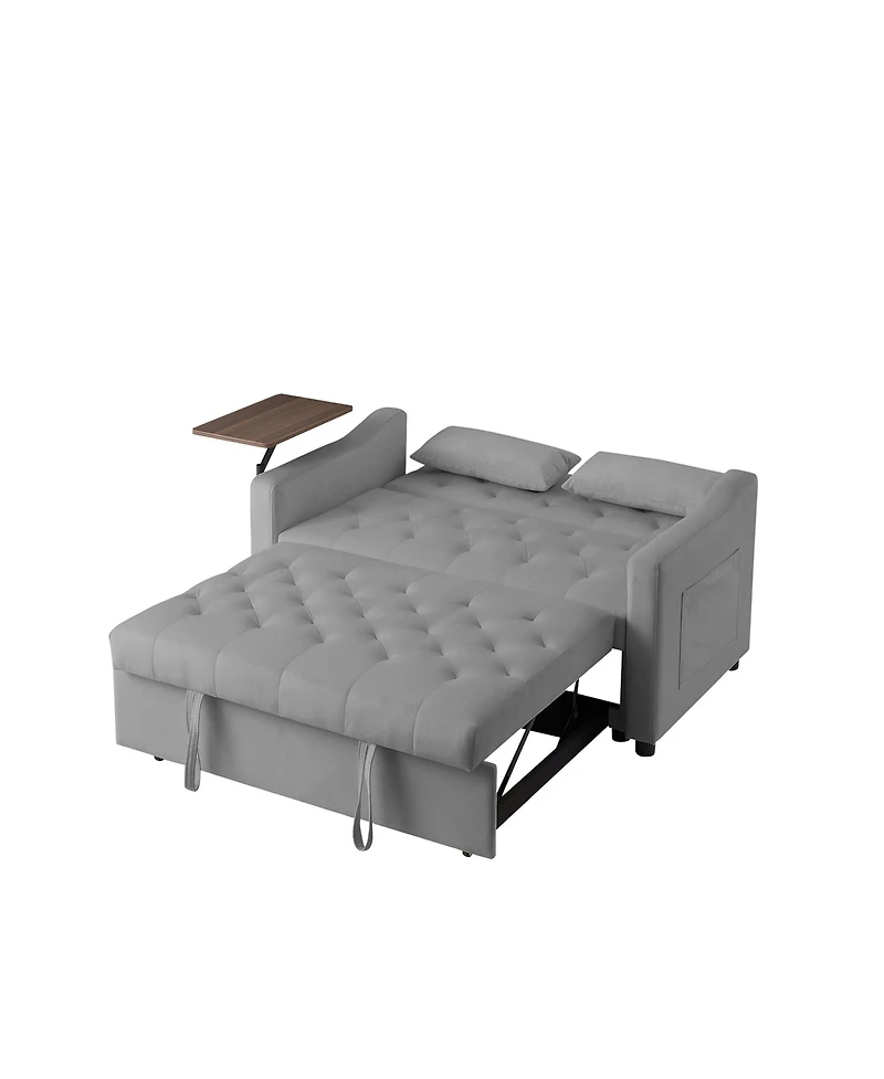 Streamdale Furniture Modern Velvet Sofa Bed with Adjustable Positions