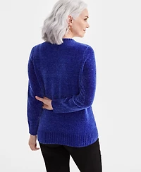Style & Co Women's Crewneck Chenille Long-Sleeve Sweater, Created for Macy's