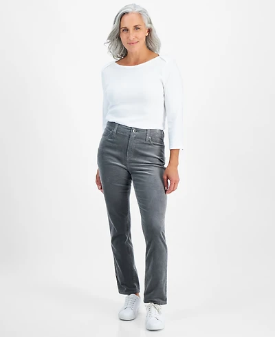 Style & Co Petite Straight-Leg Corduroy Jeans, Created for Macy's