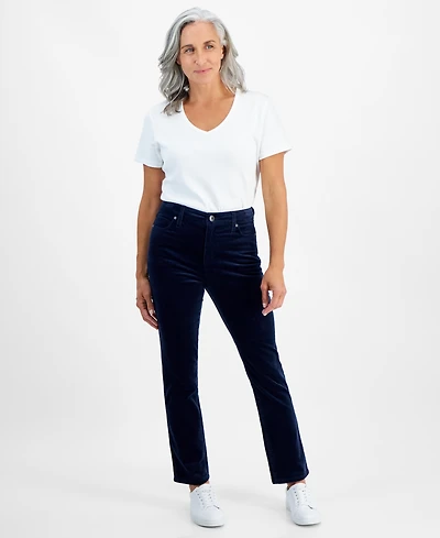 Style & Co Petite Straight-Leg Corduroy Jeans, Created for Macy's