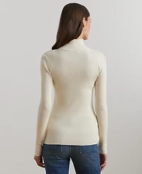 Lauren Ralph Petite Ribbed Turtleneck Sweater