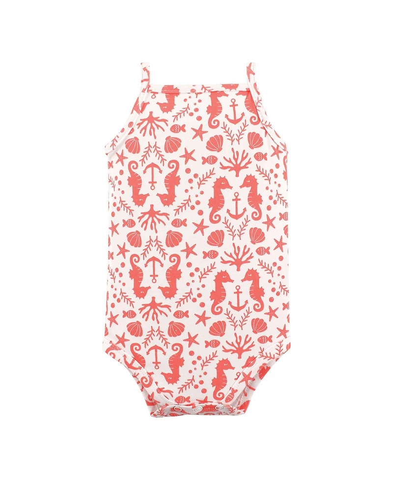 Hudson Baby Girls Cotton Sleeveless Bodysuits
