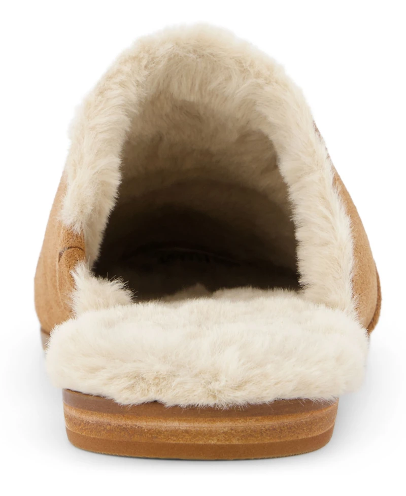 Toms Women's Jade Faux Fur Flat Slip On Mules